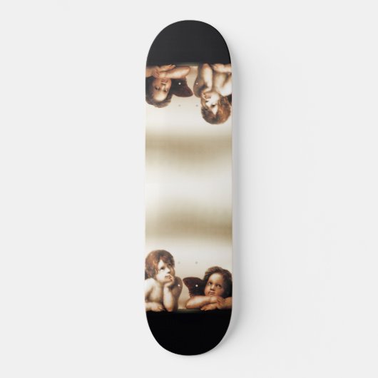Sistine Madonna Cherubs Thinking Persoonlijk Skateboard (Voorkant)