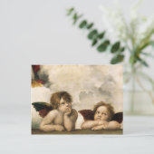 Sistine Madonna Detail, Raphael Briefkaart (Staand voorkant)