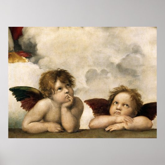 Sistine Madonna Detail, Raphael Poster (Voorkant)