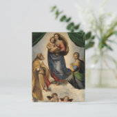 Sistine Madonna door het Briefkaart Raphael (Staand voorkant)