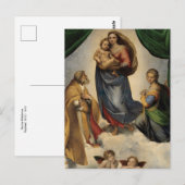 Sistine Madonna door het Briefkaart Raphael (Voorkant / Achterkant)