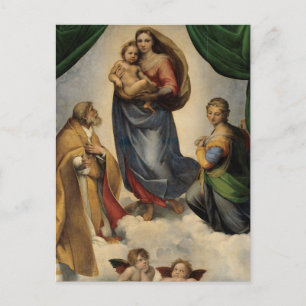 Sistine Madonna door het Briefkaart Raphael
