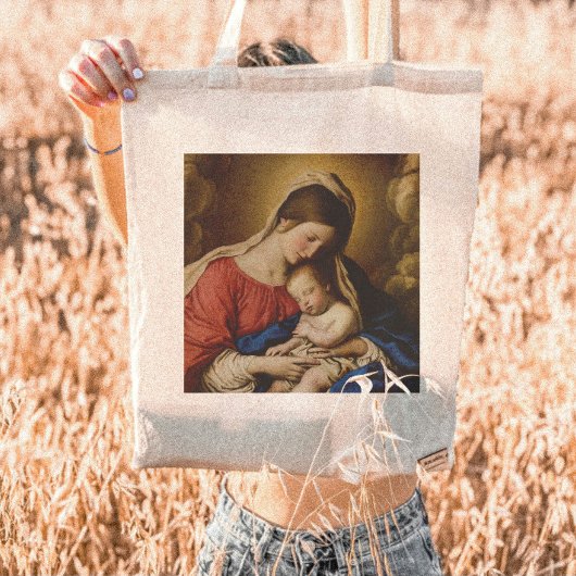 Sistine Madonna en kind Canvas tas Giovanni Salvi