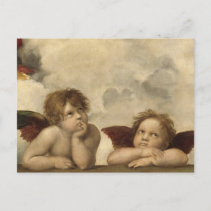 Sistine Madonna-Engelen door Raphael Briefkaart