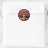 Sistine Madonna-Engelen door Raphael Ex-libris Ronde Sticker (Tas)