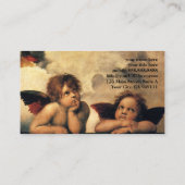 Sistine Madonna-Engelen door Raphael Raffaello Visitekaartje (Achterkant)