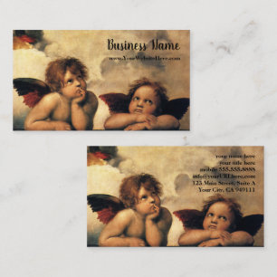 Sistine Madonna-Engelen door Raphael Raffaello Visitekaartje