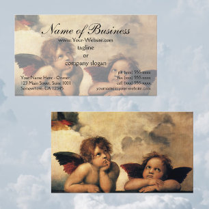 Sistine Madonna-Engelen door Raphael Raffaello Visitekaartje