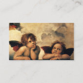 Sistine Madonna-Engelen door Raphael Raffaello Visitekaartje (Achterkant)