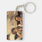 Sistine Madonna-Engelen door Raphael Sanzio Sleutelhanger (achterkant)