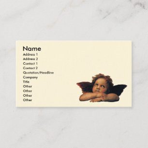 Sistine Madonna-Engelen door Raphael Sanzio Visitekaartje