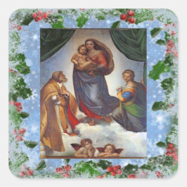 Sistine Madonna Kerst sticker