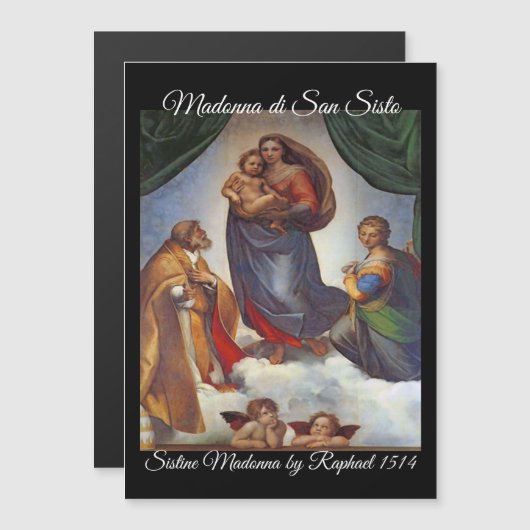 Sistine Madonna-kerstkaart (Voorkant / Achterkant)