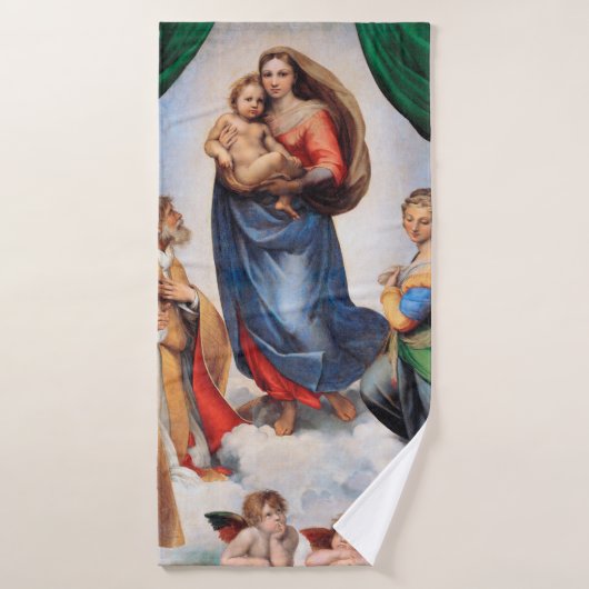 Sistine Madonna, Raphael Badhanddoek (Badhanddoek)