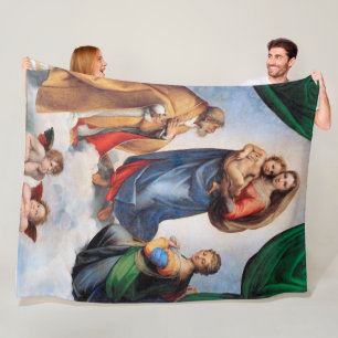 Sistine Madonna, Raphael Fleece Deken