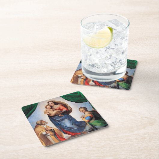Sistine Madonna, Raphael Kartonnen Onderzetters (Insitu)