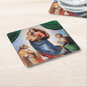 Sistine Madonna, Raphael Kartonnen Onderzetters (Schuin)