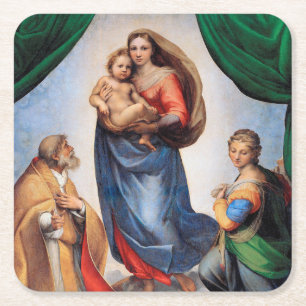 Sistine Madonna, Raphael Kartonnen Onderzetters
