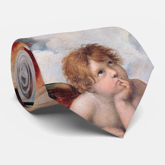 Sistine Madonna, Raphael Stropdas (Opgerold)