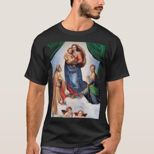 Sistine Madonna, Raphael T-shirt (Voorkant)