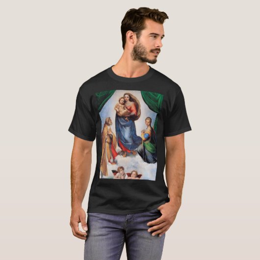 Sistine Madonna, Raphael T-shirt (Voorkant volledig)