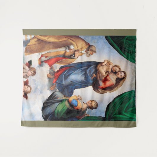 Sistine Madonna, Raphael Wandkleed (Voorkant (horizontaal))