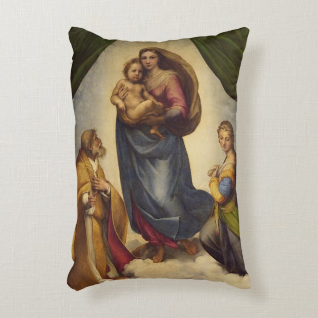 Sistine Madonna van Rapahel Accent Kussen (Voorkant(Verticaal))