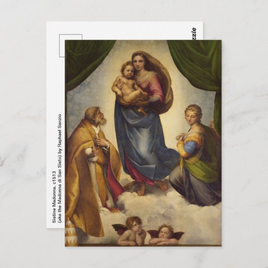 Sistine Madonna van Rapahel Briefkaart (Voorkant / Achterkant)