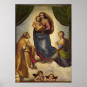 Sistine Madonna van Rapahel Poster (Voorkant)