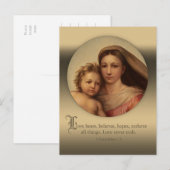 Sistine Mary and Jesus child Love quote CC0977 Briefkaart (Voorkant / Achterkant)
