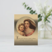 Sistine Mary and Jesus child Love quote CC0977 Briefkaart (Staand voorkant)