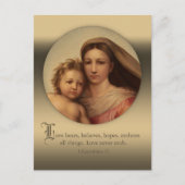 Sistine Mary and Jesus child Love quote CC0977 Briefkaart (Voorkant)