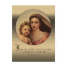Sistine Mary and Jesus child Love quote CC0977