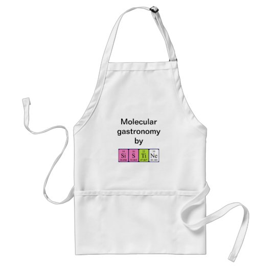 Sistine periodiek table name apron standaard schort (Voorkant)