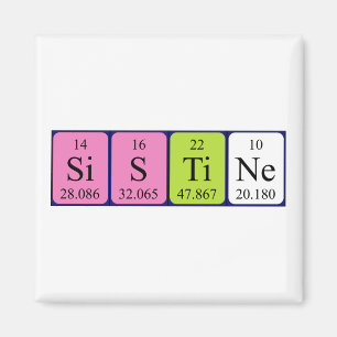 Sistine periodiek table name magnet