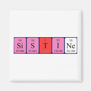 Sistine periodiek table name magnet