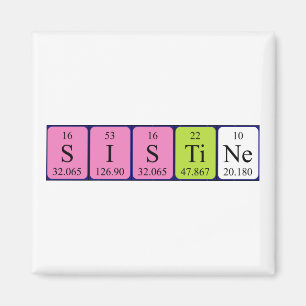 Sistine periodiek table name magnet
