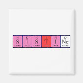 Sistine periodiek table name magnet (Voorkant)