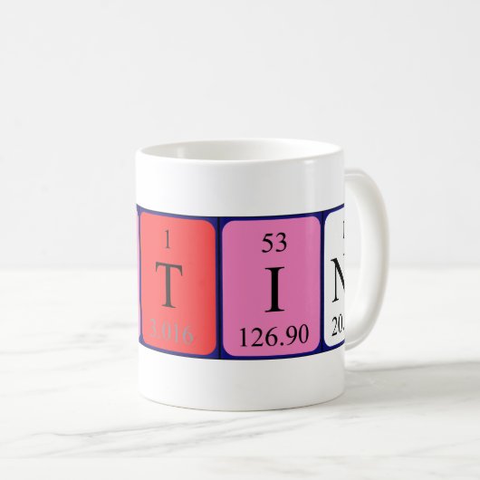 Sistine periodieke table name mok (Voorkant rechts)