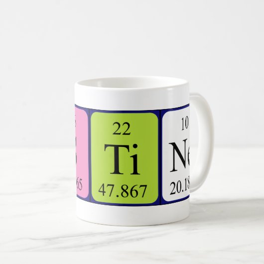 Sistine periodieke table name mok (Voorkant rechts)