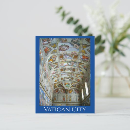 sistine vaticaanstad briefkaart (Staand voorkant)