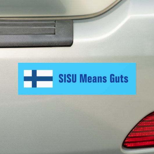 SISU betekent Guts Bumpersticker (Op auto)