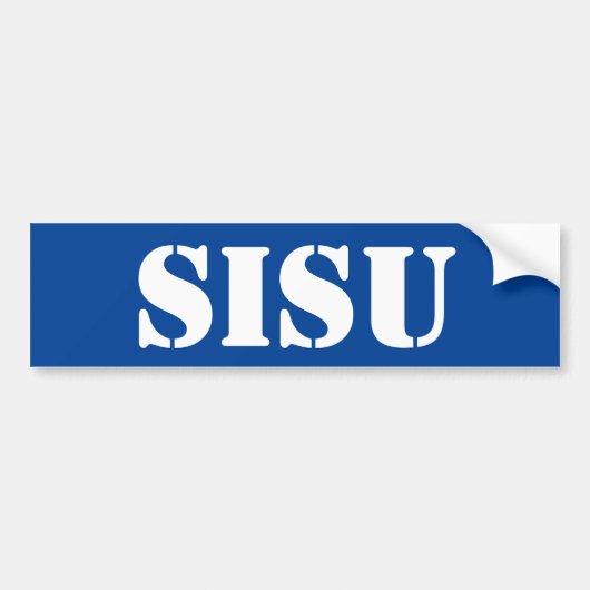 SISU Finn Power Finse kracht in tegenspoed Bumpersticker (Voorkant)