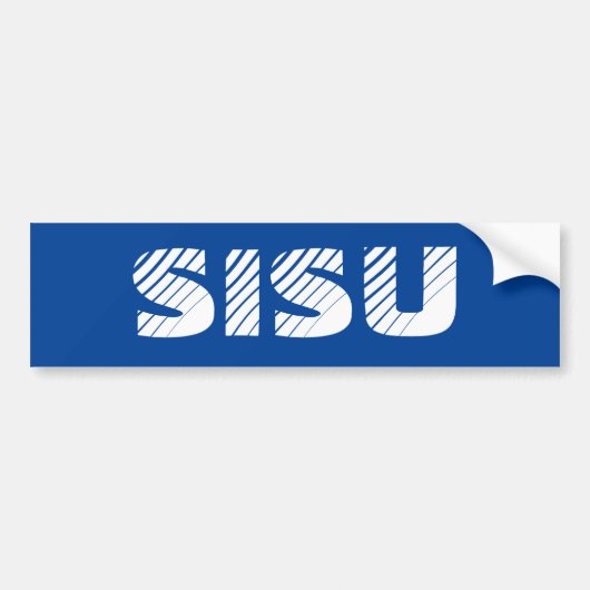 SISU Finn Power Finse kracht in tegenspoed Bumpersticker (Voorkant)