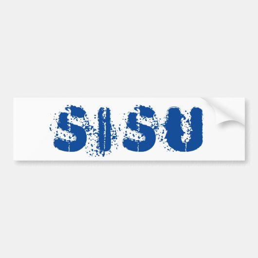 SISU Finn Power Finse stijl met opvallende lettert Bumpersticker (Voorkant)
