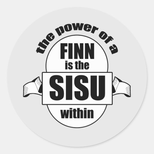 SISU Finn Power Ronde Sticker (Voorkant)