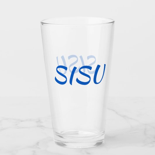 SISU Fins glazen flesje (alternatieve lettersoort) (Voorkant)
