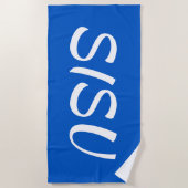 SISU Fins keukenhanddoek (blauw) Strandlaken (Voorkant)