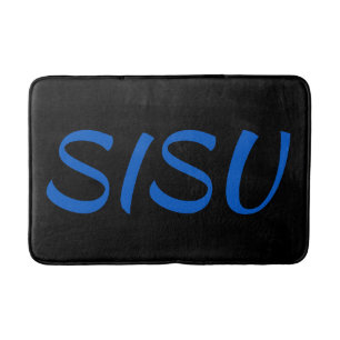 SISU Fins Sauna Bath Mat (zwart; Alt Font)