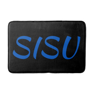SISU Fins Sauna Bath Mat (zwart; Alt Font)